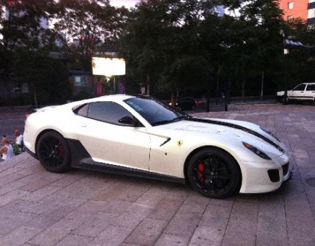 This white car is the second GTO we've seen in Beijing Ferrari 599 GTO