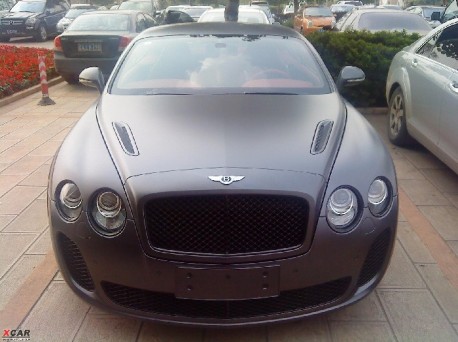 Bentley on Spotted In China  Matte Black Bentley Continental Supersports