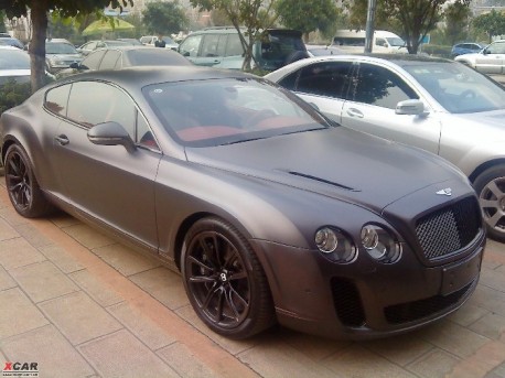 Bentley on Spotted In China  Matte Black Bentley Continental Supersports