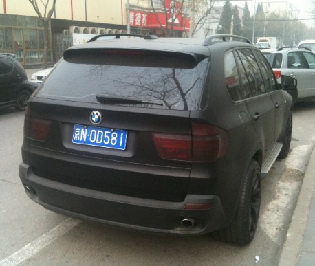  on Spotted In China  Matte Black Bmw X5   Carnewschina Com   China Auto