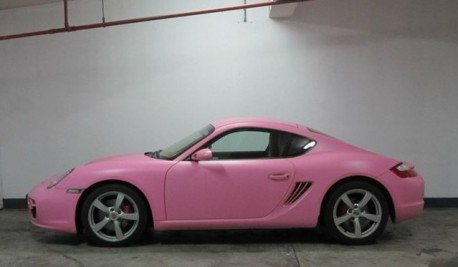 Pink Porsche Cayman Porsche is very popular in China