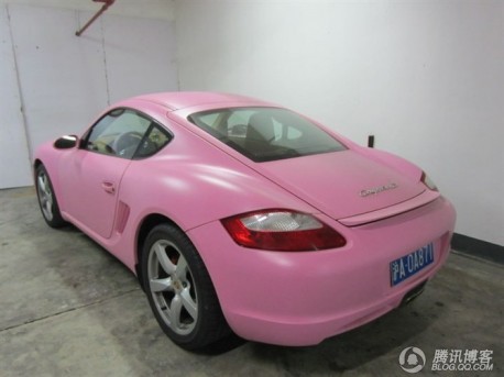 Porsche on Spotted In China  Porsche Cayman In Pink   Carnewschina Com   China
