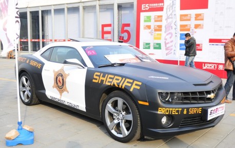 Here we have a Chevrolet Camaro from China dressed nicely as a police car