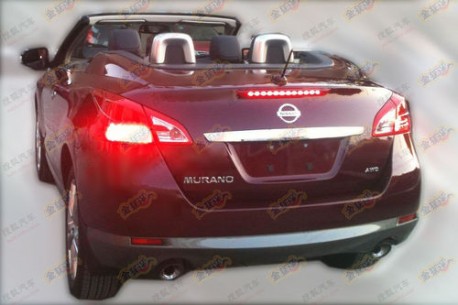 Spy Shots Nissan Murano CrossCabriolet testing in China pink ferrari cabrio