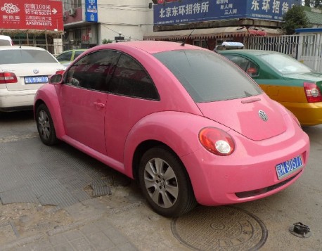 Volkswagen Beetle Is Pink In China Carnewschina Compare With Another Pink Beetle