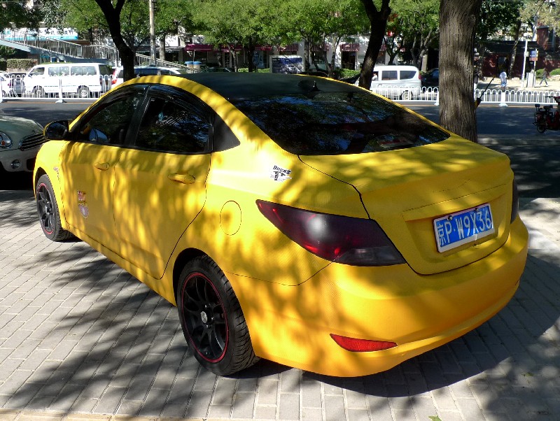Yellow Hyundai