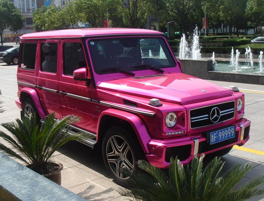 Mercedes Benz G55 Amg Is Shiny Pink In China Carnewschina Mercedes Benz G55 Amg Is Shiny Pink In China