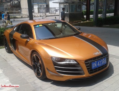 Audi R8 Gt Is Gold With A License In China Carnewschina Com