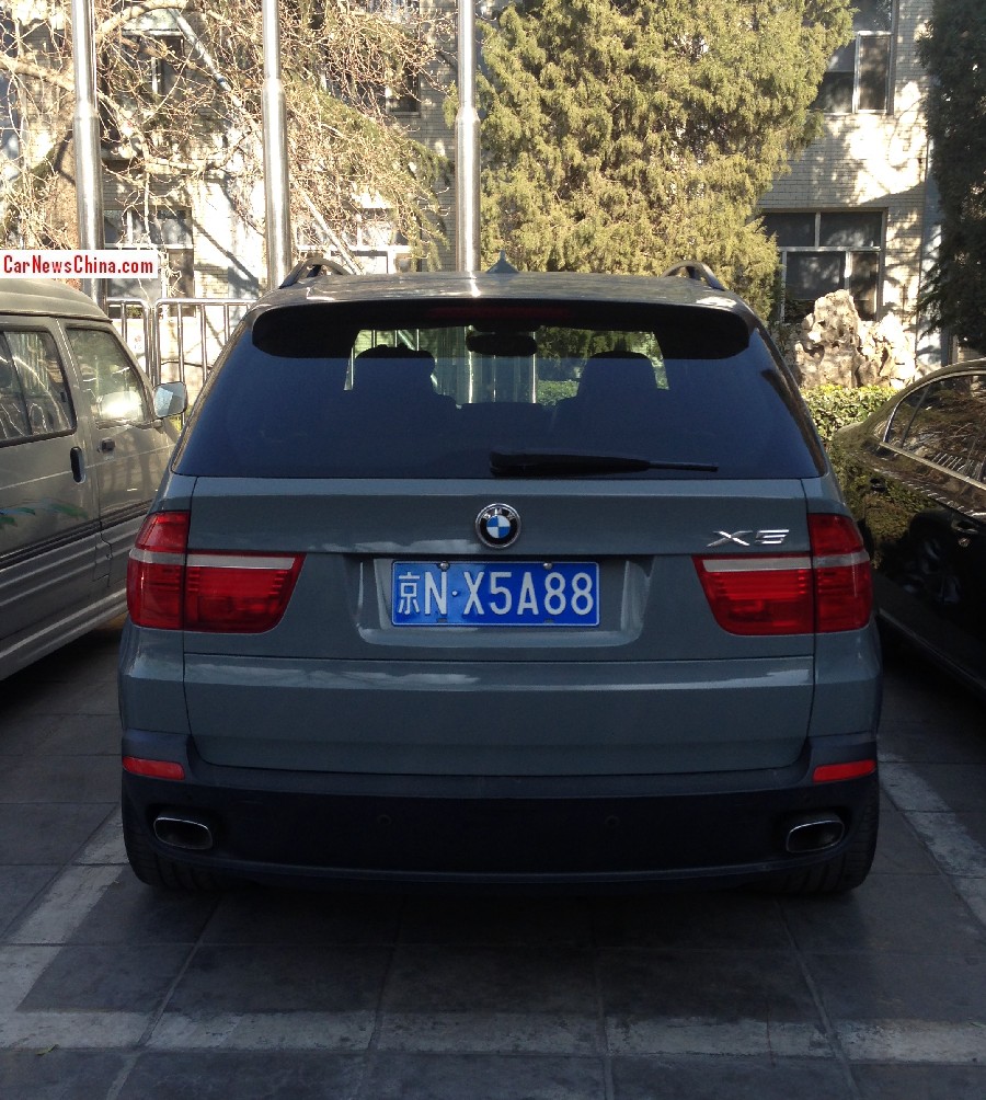 BMW X5 has a License in China, times 3 + X6