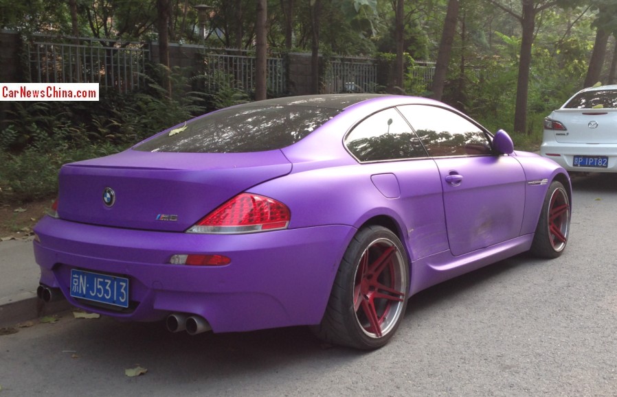 BMW M6 is matte light Purple in China