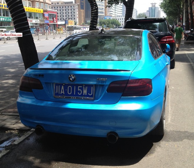 Bmw 3 Series Coupe Is Shiny Baby Blue In China