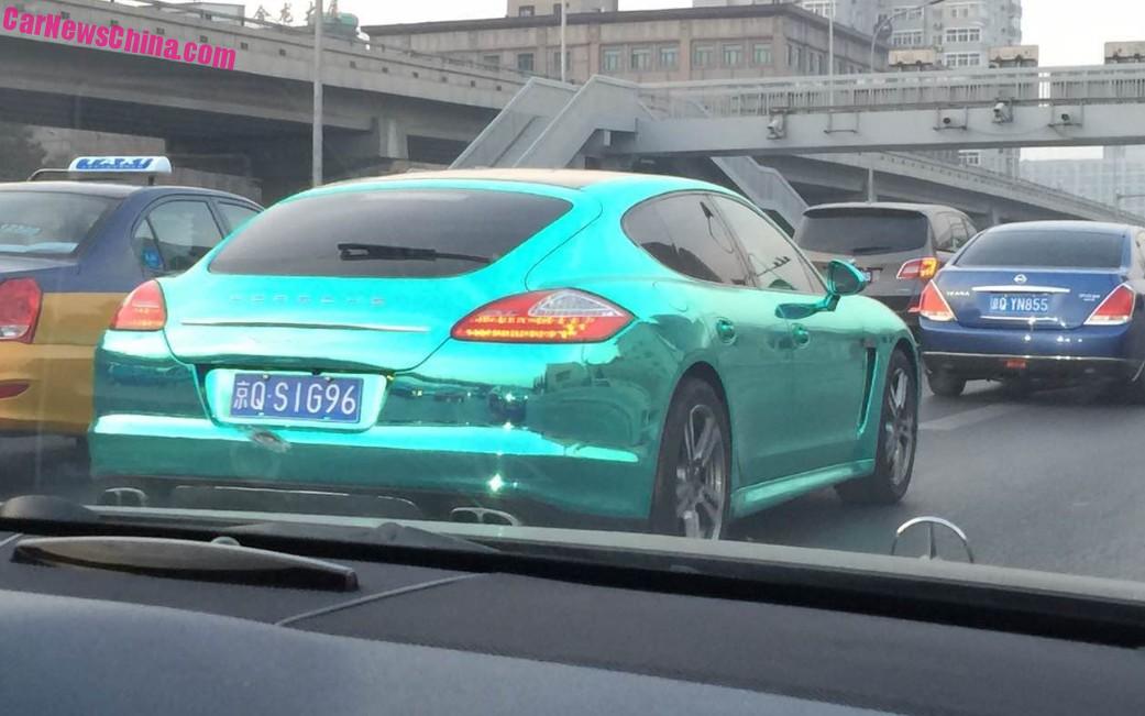Porsche Panamera Is Shiny Green In China Carnewschina Com