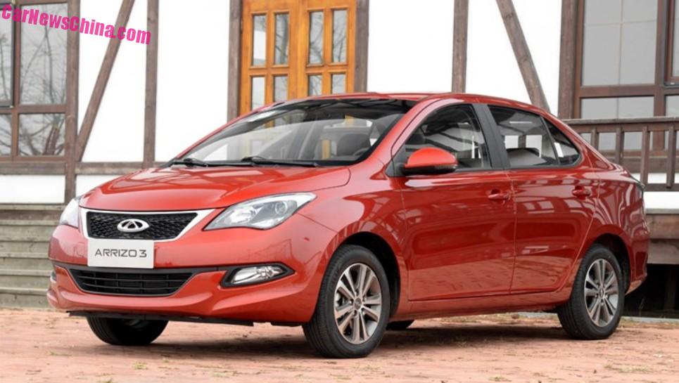 Spy Shots Chery Arrizo 3 EV testing in China