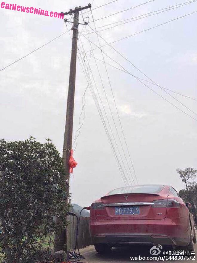 How to illegally charge a Tesla Model S in China