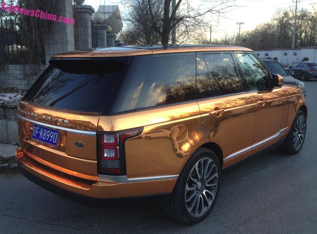 Range Rover is Shiny Gold in China - CarNewsChina.com