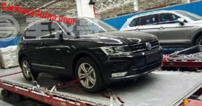 Spy Shots : Volkswagen Tiguan L Is Naked In China 