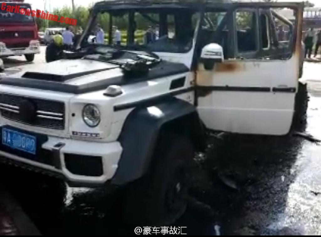 Mansory Mercedes Benz G63 Amg 6x6 Crashed And Burned In