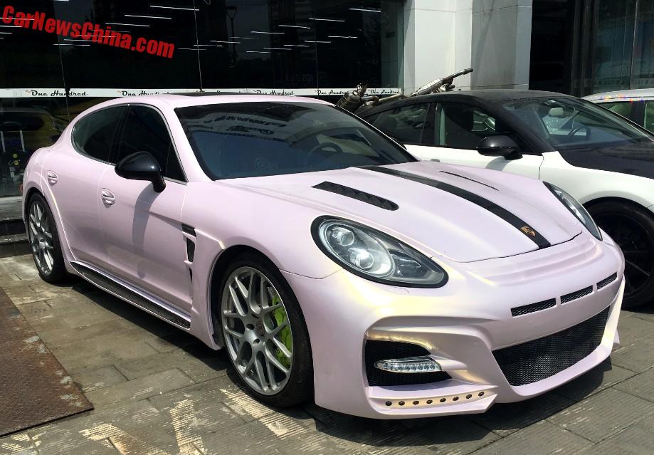 Porsche Panamera Is Gold Pink In China Carnewschina Porsche Panamera Is Gold Pink In China