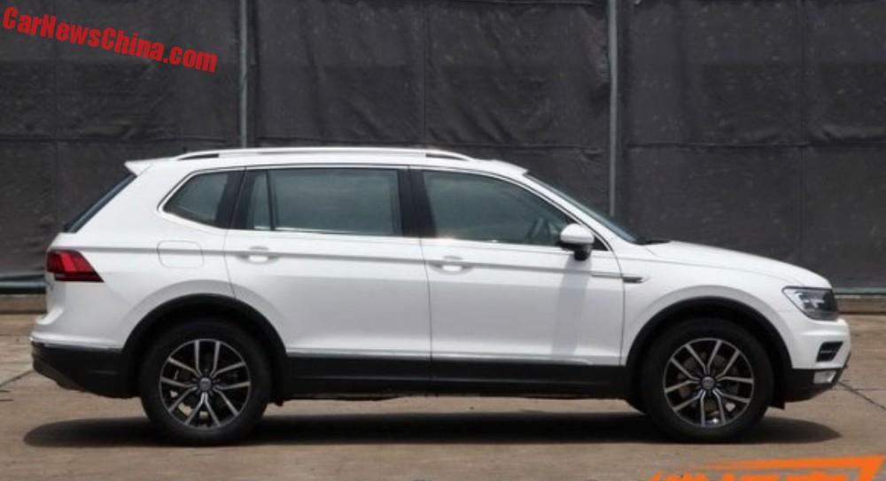 Spy Shots Volkswagen Tiguan L Is In China Carnewschina The Lwb Version Is A Seven Seater It Will Be Made In China By Shanghai Volkswagen Joint Venture Which Also Make Standard Short Wheelbase Car