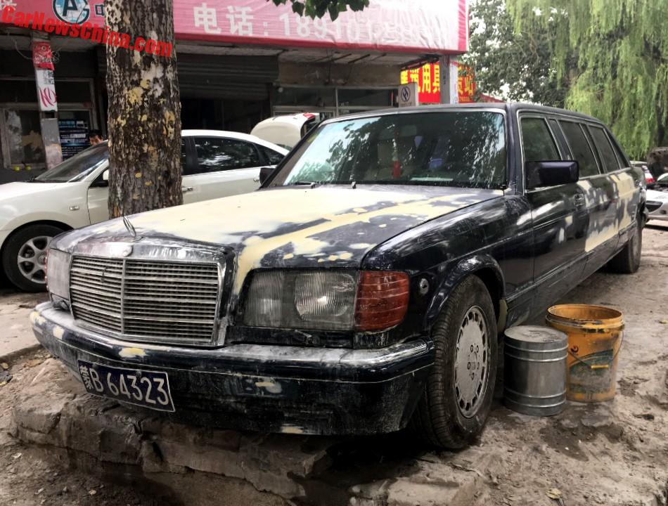 spotted in china trasco 1000 sel w126 mercedes benz stretched