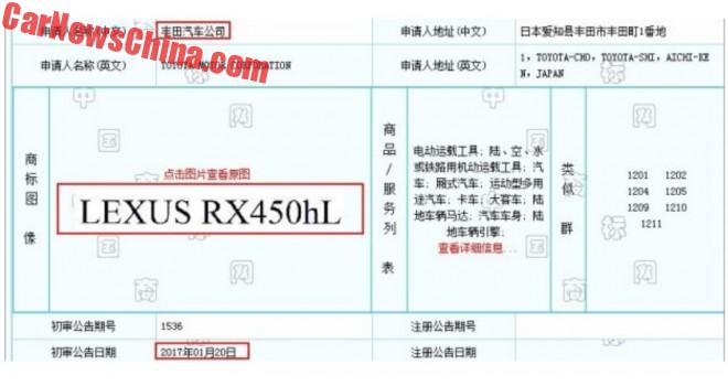 Lexus To Launch Long-Wheelbase RX For China